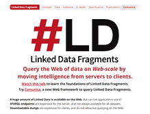 Tablet Screenshot of linkeddatafragments.org
